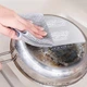 Многоразовая кухонная тряпка-сетка с металлической нитью для чистки сковород и плиты без царапин, Двуслойная металлическая салфетк - изображение 7