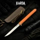 Ніж Складаний Karda J097 orange handle drop blade - зображення 6