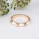 Кольцо из медицинского золота 18К белая эмаль Грасмир – Xuping, 3 мм, арт. 60291 - изображение 1