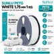 SUNLU PETG Filament White 1 кг 1.75 мм – Пластик (філамент) для 3D-принтера, Білий , на котушці - изображение 2