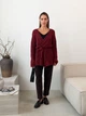 Вязаный женский кардиган Мечта ART KNIT бордо, oversize 046615 - изображение 8