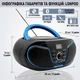 Портативний CD програвач бумбокс LONPOO LP-D02 з Bluetooth FM радіо USB MP3 AUX виходом на навушники та LCD дисплеєм живлення AC/DC (Довжина: 152 символи з пробілами) - зображення 3