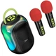 Колонка Bluetooth Hoco DS68 BT6.0 10W (2×5W) с RGB-подсветкой, TF и 2 беспроводными микрофонами для караоке Черный - изображение 4
