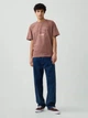 Футболка хлопковая длинная мужская GAP 963368983 L Коричневая (1162582085) - изображение 3