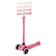 Детский самокат Globber Primo Plus Glow Lights Coral Pink от 3 до 9 лет (443-110) - изображение 4
