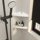 Полка угловая для ванной комнаты Nice & Cozy Even белая 110365 - изображение 3
