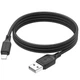 Дата кабель Hoco X90 Cool silicone USB to Lightning (1m) Black - зображення 4