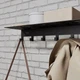 Вешалка для одежды и полотенец Nice & Cozy Stand с полкой и крючками черная 110332 - изображение 3