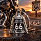 Мотоциклетный колокольчик удачи Шоссе Route 66 счастливый байкерский звонок брелок для байкеров - изображение 1