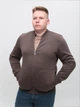 Толстовка чоловіча коричнева на флісі 9237-08 2XL - зображення 7