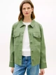 Куртка-рубашка демисезонная женская Tommy Hilfiger 222610435 L Зеленая (1162572011) - изображение 3