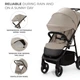 Прогулочная коляска Kinderkraft Trig 3 Stone Beige (KSTRIG03BEG0000) - изображение 3