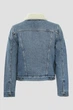 Жіноча джинсова куртка Levi's, блакитна, з хутром, розмір XL - зображення 5
