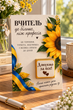 Открытка с шоколадом на День учителя Учитель Больше чем профессия (черный шоколад) - изображение 2