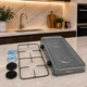 Газовая настольная плита Domotec на две конфорки эмалированная для баллонного газа LPG G30 таганок кухонный Серая (2O66-SM) - изображение 4