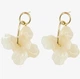 Жіночі сережки підвіски Квіти Fashion jewelry Молочні - зображення 6
