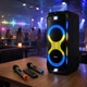 Портативная караоке колонка ZXX 2x10" 100 Вт с микрофонами Bluetooth TWS FM RGB LED AUX USB Черная (О8SS) - изображение 4