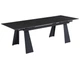 Стол Arnold Ceramic 180(240)х90 см Wic dark grey черный каркас - изображение 2