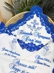 Крыжма для мальчика Family Tradition велюровая махра сатин с вышивкой и кружевом 100х100 см белая Небесный покровитель - изображение 2