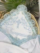 Крыжма для мальчика Family Tradition велюровая махра с вышивкой и кружевом 100х100 см белая Ангельский взгляд - изображение 3