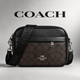 Мужская барсетка Coach прямоугольная черная. Маленькая сумка Coach с монограммой через плечо. Кросс-боди Coach. ART065 - изображение 2
