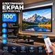 Электрический экран для проектора 100" 16:9 с пультом ДУ, моторизованный настенно-потолочный экран 4K 178° - изображение 2