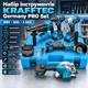 Аккумуляторный набор инструмента в кейсе 5в1 Krafftec 48V/8Ah Гайковерт Шуруповерт Перфоратор Угловая шлифмашина Циркулярная пила - изображение 1