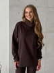Кофта з високим горлом на флісі шоколадна Merlini Como 110002082 розмір 2XL/3XL - зображення 2