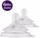 Соска Avent Natural 6 месяцев+, силиконовая, Природный поток, быстрый поток, 2 шт. - изображение 1