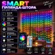 Гірлянда Smart Штора 3×3 м 400 LED з керуванням зі смартфона та пультом, Розумна світлодіодна новорічна завіса із синхронізацією з музикою та 500+ режимами для вікон, стін, фотозон і кімнати, Різнокольоровий - изображение 1