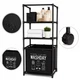 Корзина для белья в ванну с 2 полками 130х42х31 см черная - изображение 4