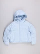 Женская демисезонная стеганая куртка голубая с капюшоном (2608) XL - изображение 3