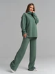 Костюм со штанами и кофтой в стиле casual трикотажный оверсайз домашний ISSA PLUS 14820A XXL оливковый (issa2007682873463) - изображение 2