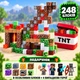 Великий магнітний конструктор Minecraft 248 блоків+ 4 фігурки у подарунковій коробці TNT, магнітні кубики Майнкрафт Magnetic Cube (TNT01) - зображення 1