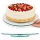 Тортовница Kamille 30 см стеклянная вращающаяся на низкой ножке с устойчивым основанием KM-9050 - изображение 1