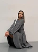 Платье женское миди вельвет IMMA Мод 273 Серое 50-52 - изображение 5