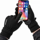 Перчатки зимние флисовые Storm N703 L, сенсорные для смартфона, водоотталкивающие, антискользящие, черные - изображение 4