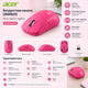 Бездротова мишка Acer OMR605 2.4 ГГц, оптична, 800–1600 DPI, 65 г, рожева - изображение 2