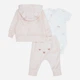 Детский теплый комплект (кофта + боди + штанишки) Carter's 373564685 62-68 см Розовый (1159860815) - изображение 2