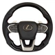 Анатомический руль для Lexus LX470, GX470. В стиле LX600. Рояльный лак. Серый логотип. В сборе. - изображение 1