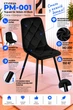 Стул/кресло на кухню PM-001 Perfect Home Черный Польша Sic Velluto 20 Black - изображение 2
