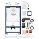 Інсталяція Grohe Rapid SL 38772001 з панеллю змиву Skate Cosmopolitan 38732000 + унітаз Primera UF 005 Vortex Flush з сидінням Soft Close дюропласт - зображення 3