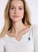 Лонгслів довгий жіночий U.S. Polo Assn 216527-2900A(EGRET) XL Молочний (786662733981) - зображення 4