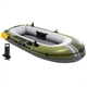 Лодка надувная Intex 68347 Seahawk 2 Set двухместная с вёслами и насосом, 236х114х41 см, до 240 кг, ПВХ, для рыбалки и отдыха - изображение 1