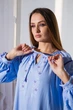 Вишита сукня «Квітуча сила» Блакитний XS YOU&DEE - изображение 8