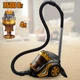 Пилосос контейнерний безмішковий Domotec MS 4408 Turbo Brush 3600W Жовтий з турбощіткою циклонний для дому - зображення 7