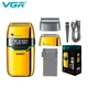 Роторная электробритва‑шейвер для лица и головы VGR V‑350 Gold, 2 насадки, двойное лезвие, LED‑дисплей - изображение 4