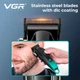 Профессиональная аккумуляторная машинка для стрижки волос и бороды VGR V-662 GOLD, 7000 RPM, 6 насадок, LED‑дисплей, быстрая зарядка - изображение 7