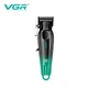 Машинка для стрижки волос аккумуляторная профессиональная 7000 RPM VGR V-662 Green, 6 насадок, LED дисплей - изображение 7