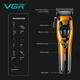 Профессиональная беспроводная машинка для стрижки VGR V-668, 8000-11000 RPM, 6 насадок, LED экран, сменные корпуса. - изображение 4